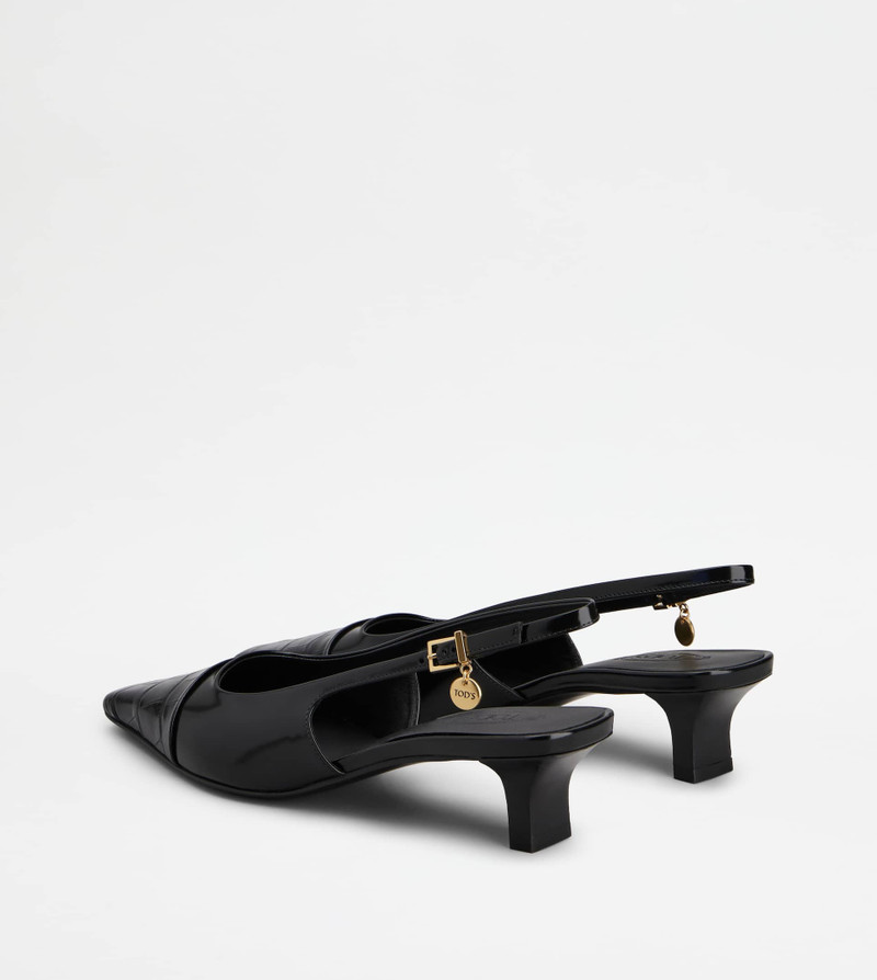 Tod's SLINGBACK PUMPS IN LEATHER - BLACK outlook