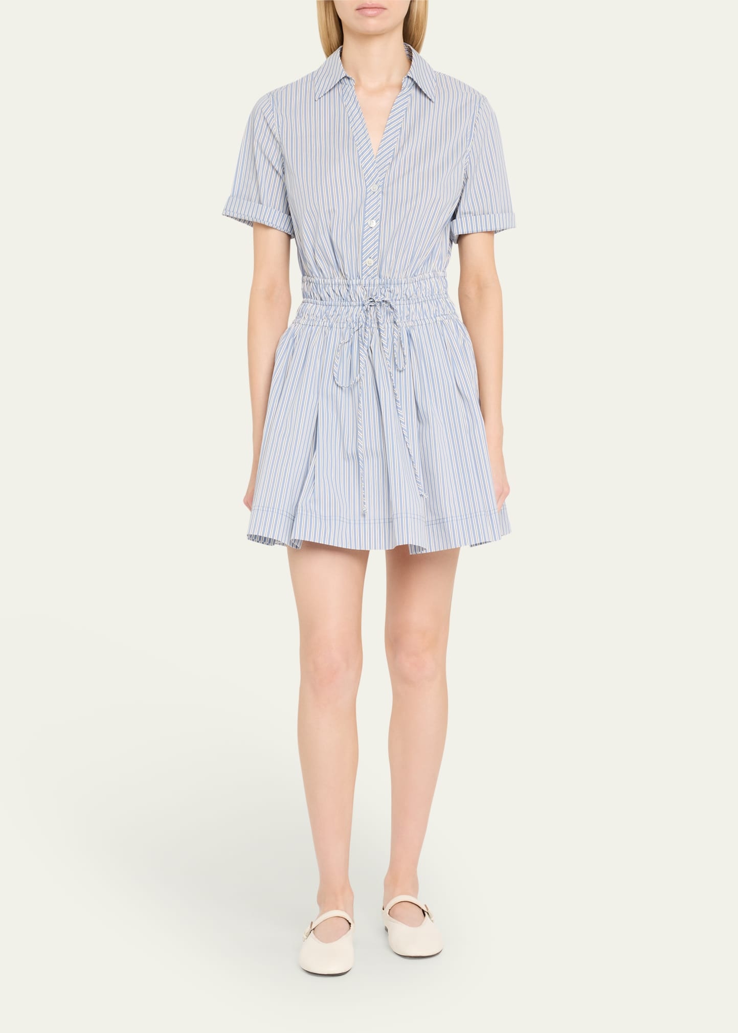 Susan Stripe Short-Sleeve Mini Dress - 2