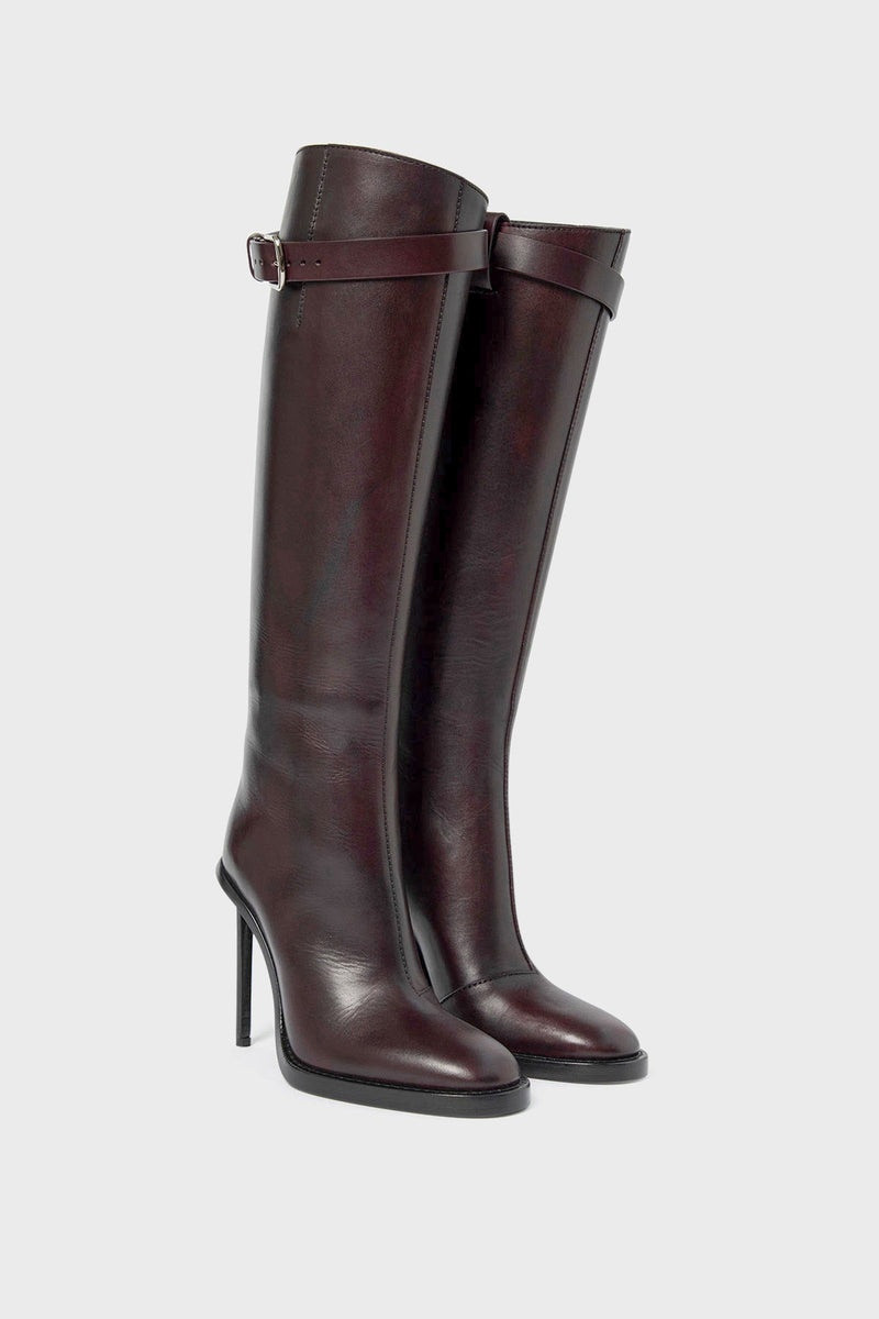 Uta High Heel Boots Aubergine 1