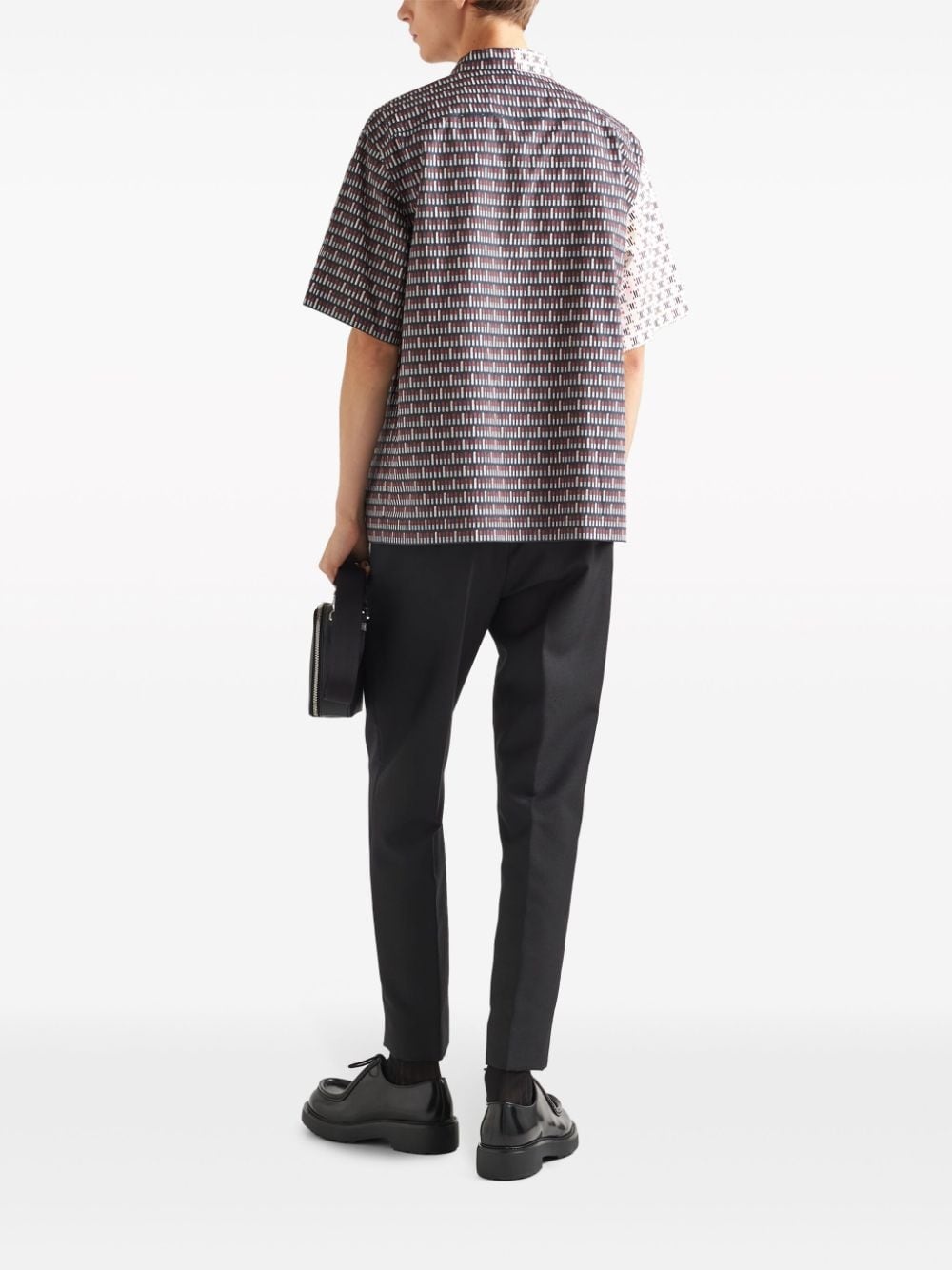 colour-block cotton shirt - 3