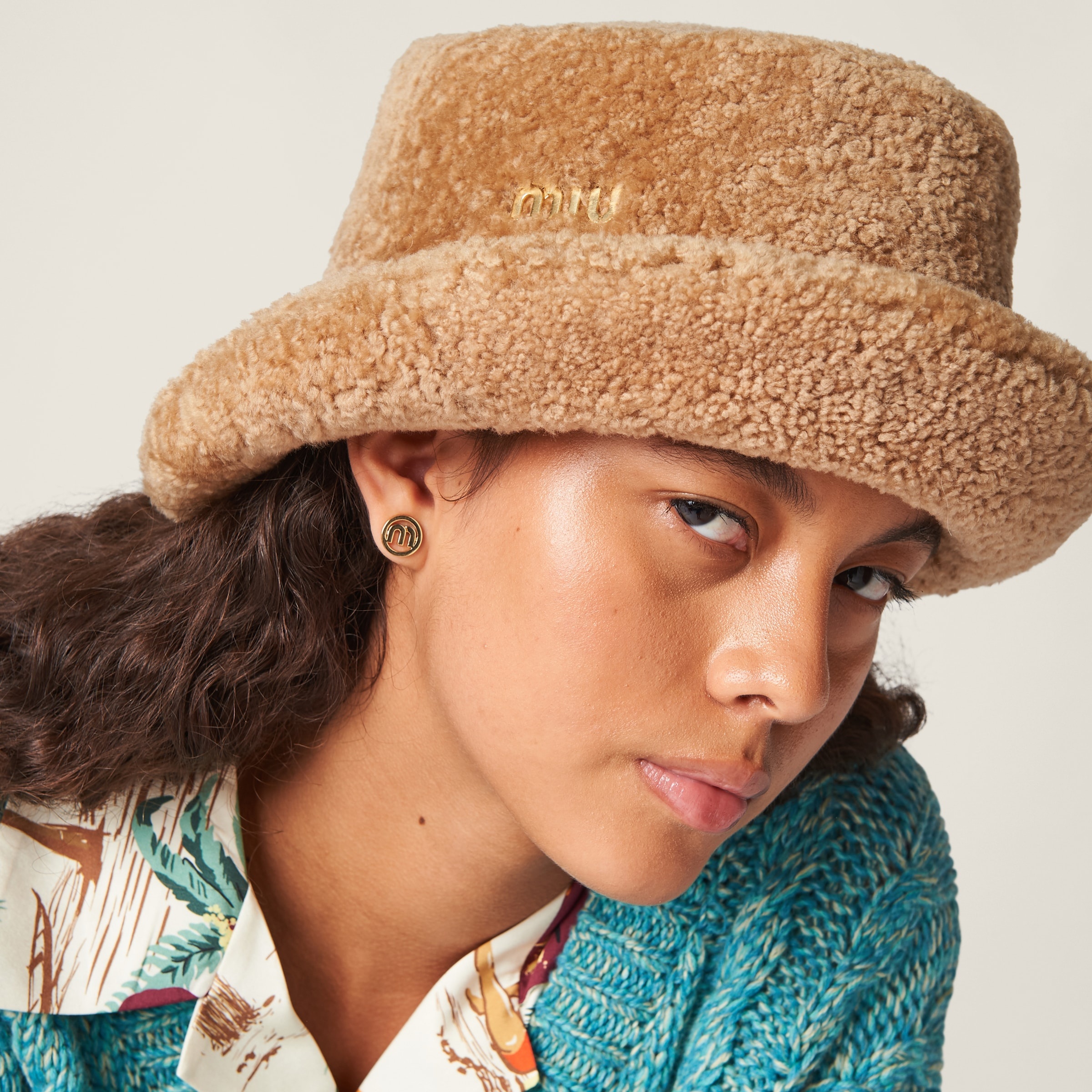 Shearling bucket hat - 1