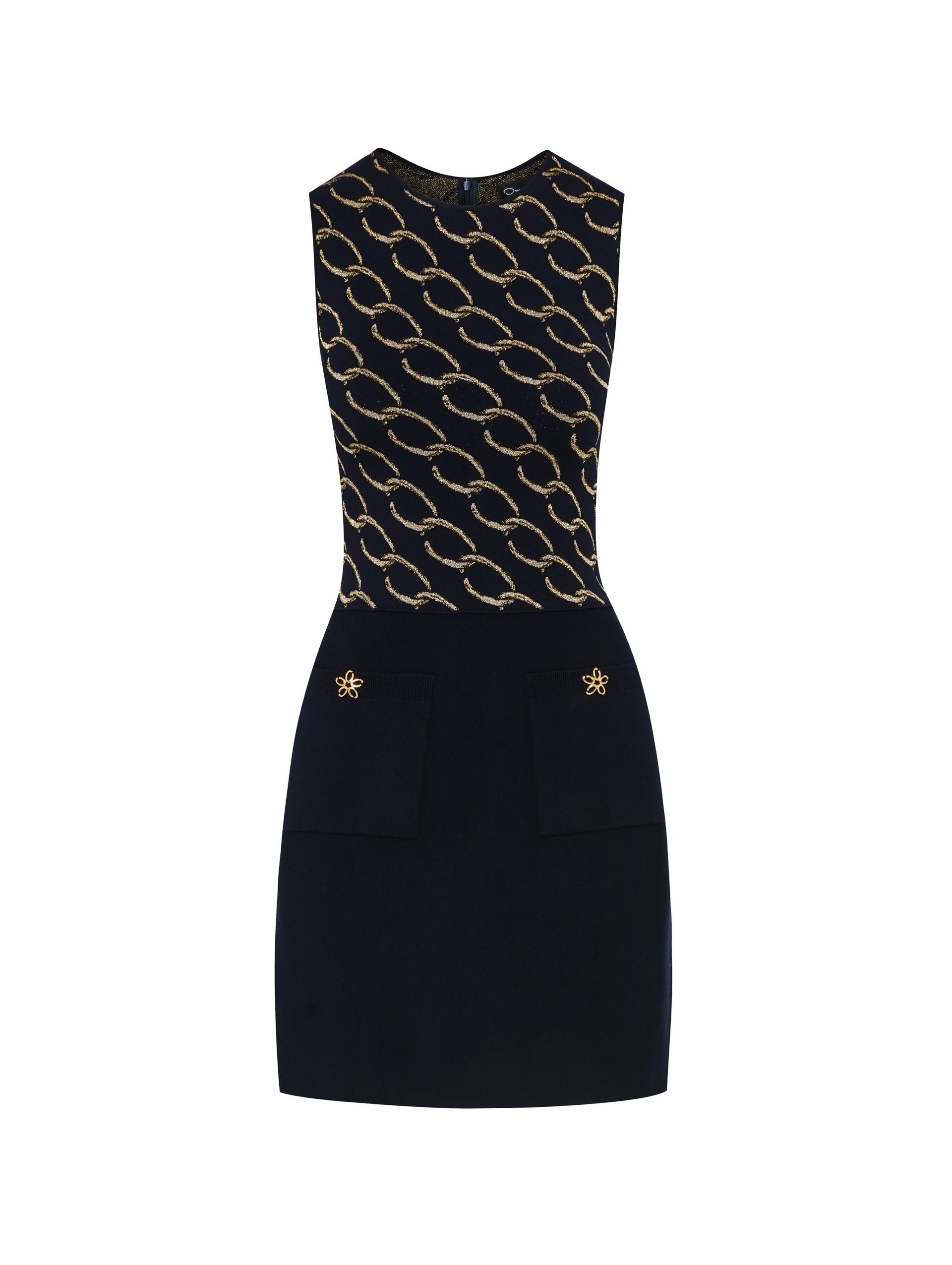 OSCAR CHAIN-LINK KNIT DRESS - 5