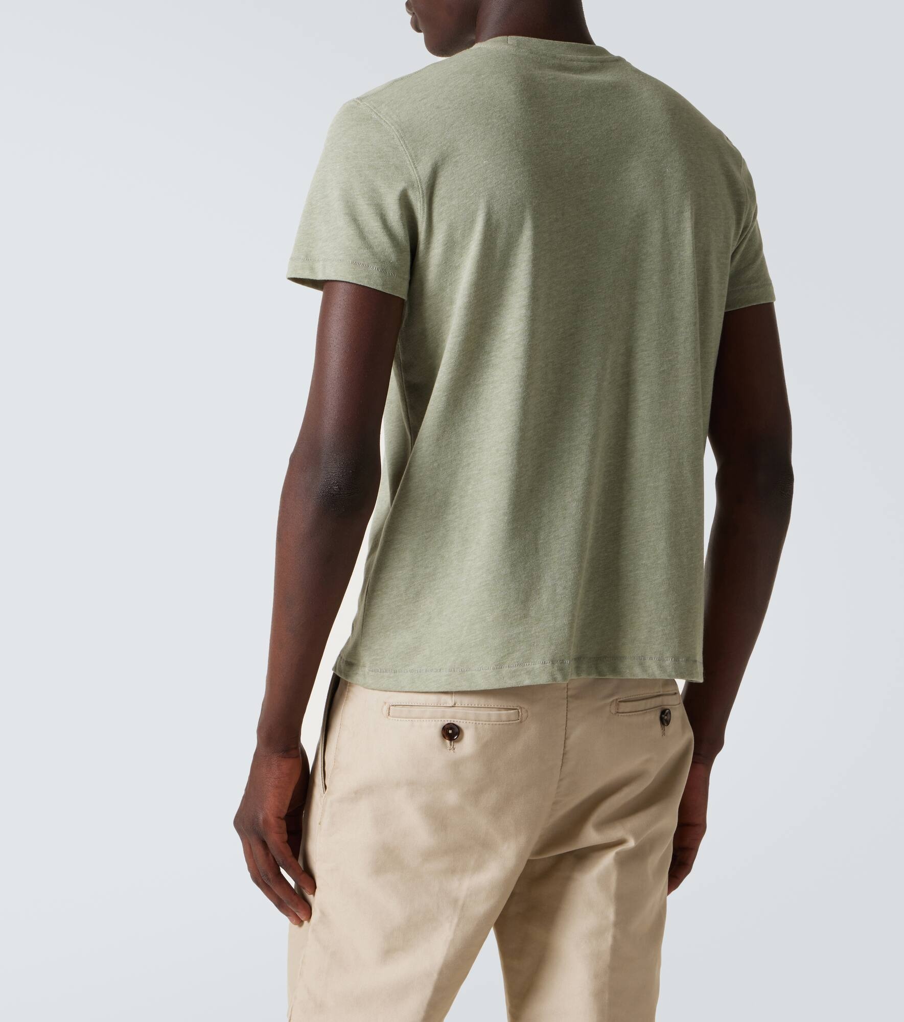 Cotton-blend jersey T-shirt - 4