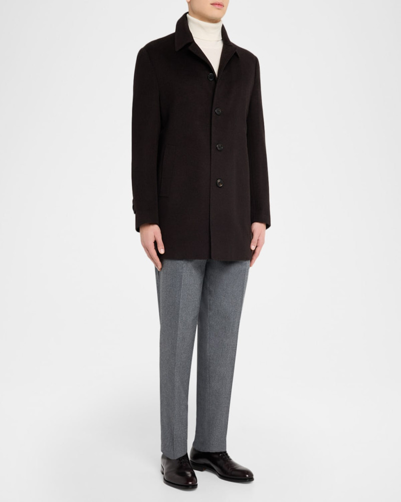 CORNELIANI Men & apos;s Wool Single-Breasted Balmacan Overcoat outlook