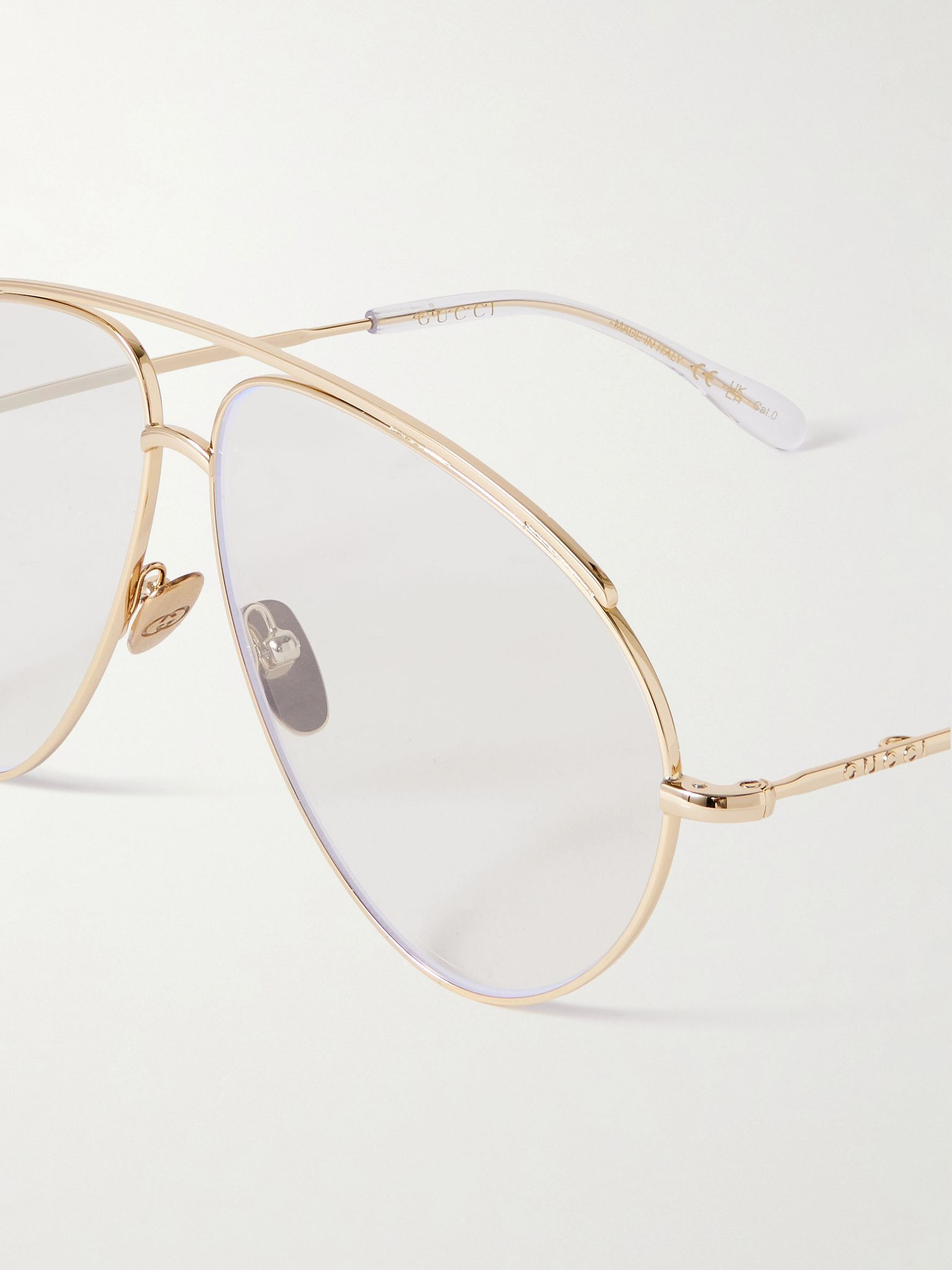 Fashion Show aviator-style gold-tone optical glasses Gold - 4