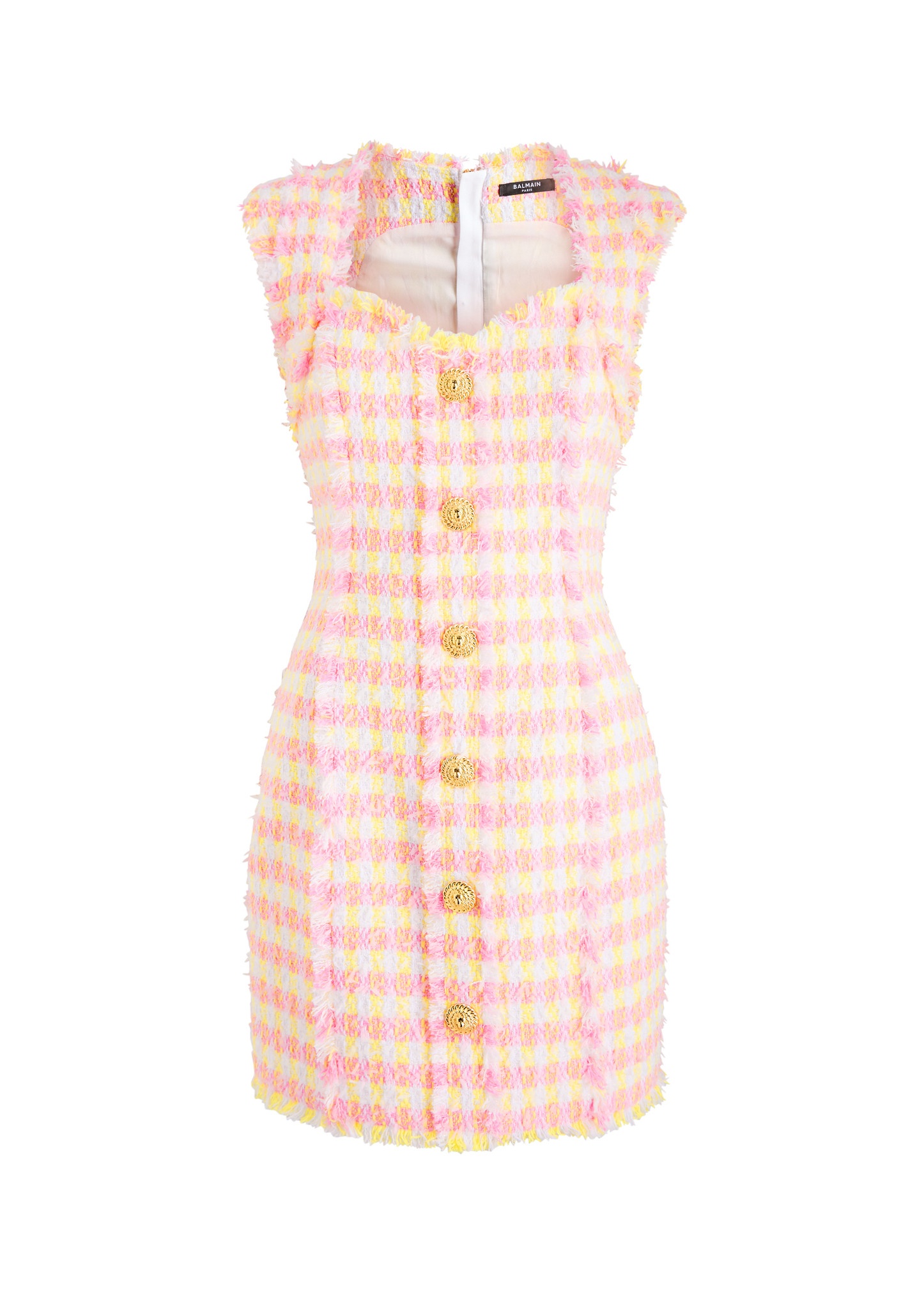 Checked tweed mini dress - 1