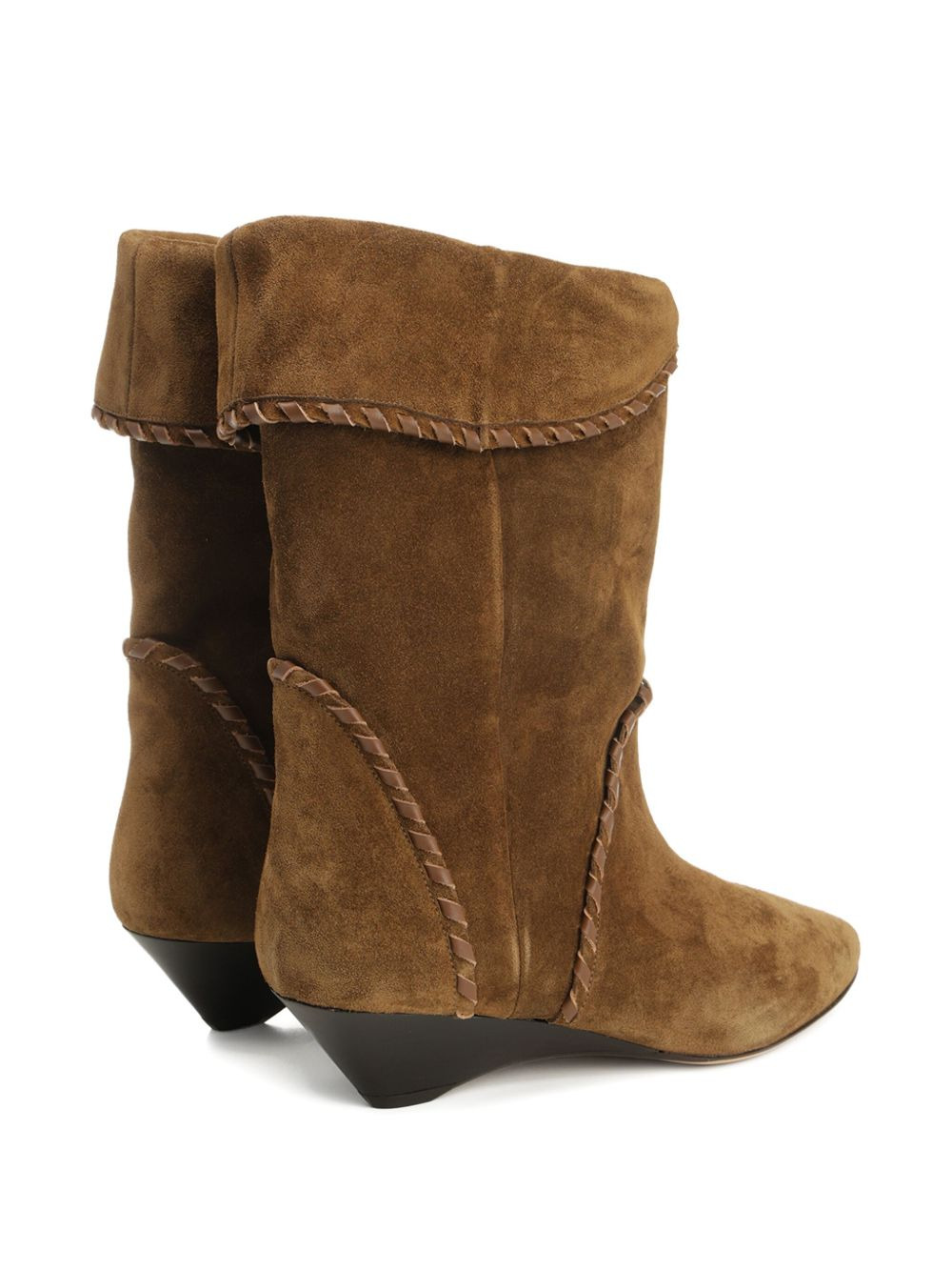 45mm braided-detail suede boots - 5