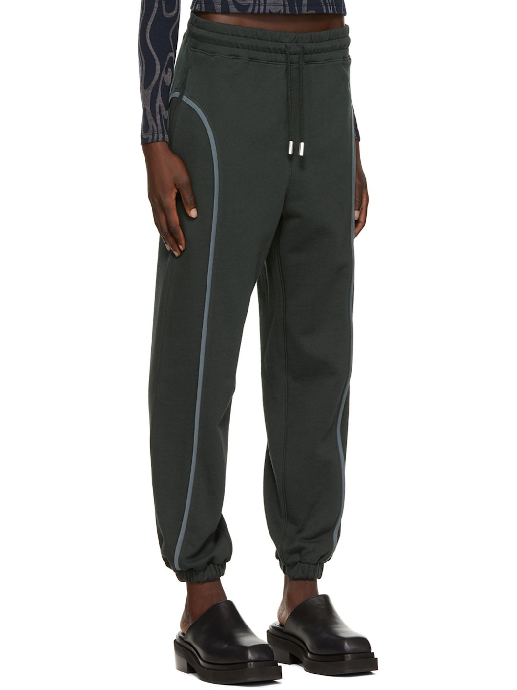 Gray Paneled Lounge Pants - 2