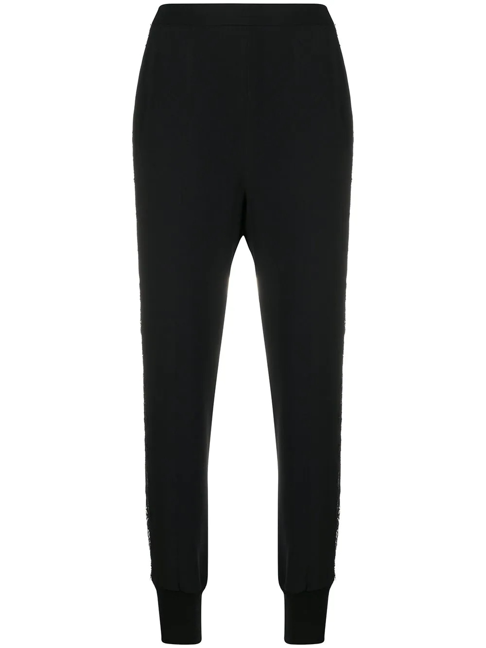 lace cut-out tapered trousers - 1