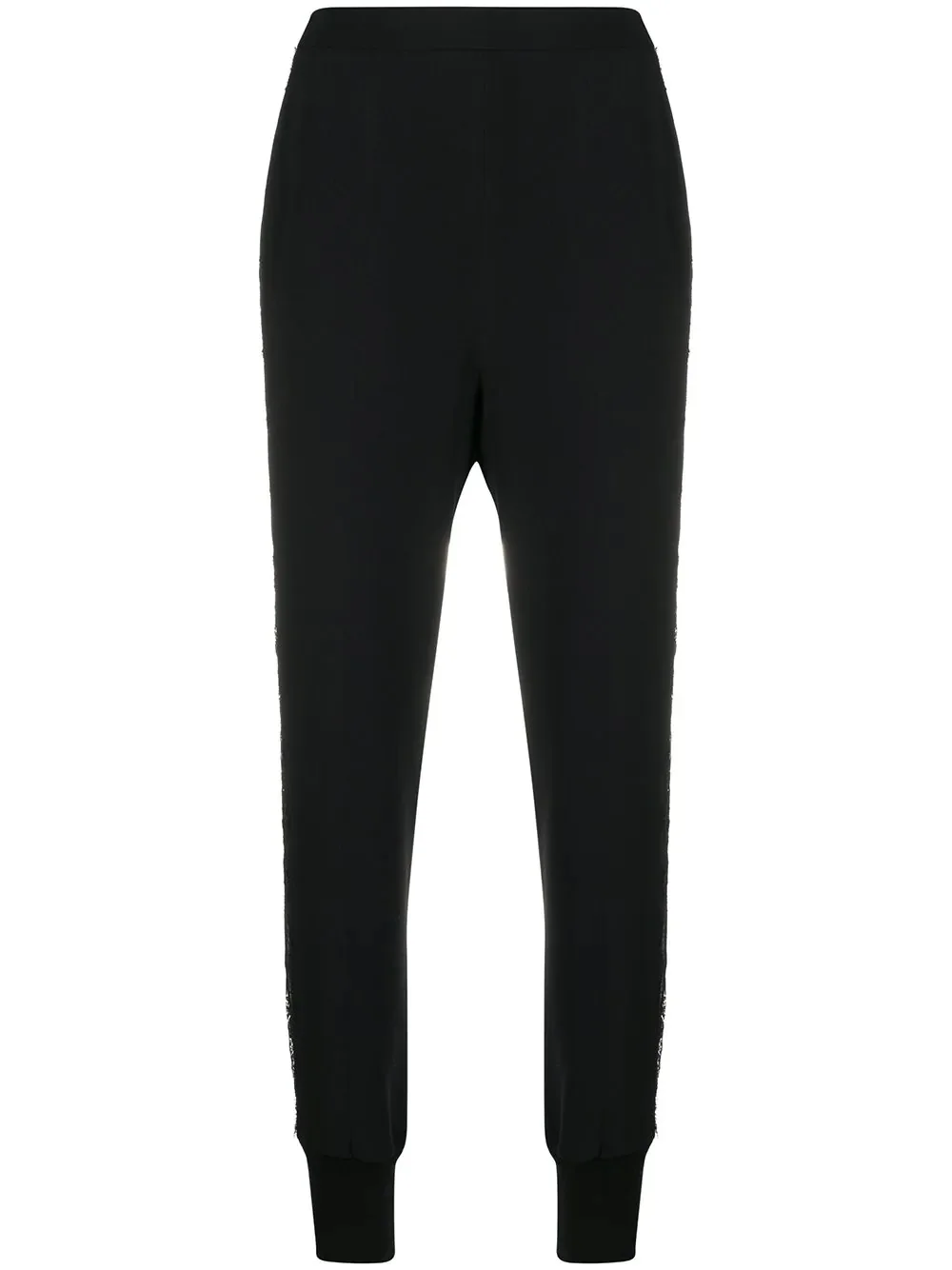 lace cut-out tapered trousers - 1