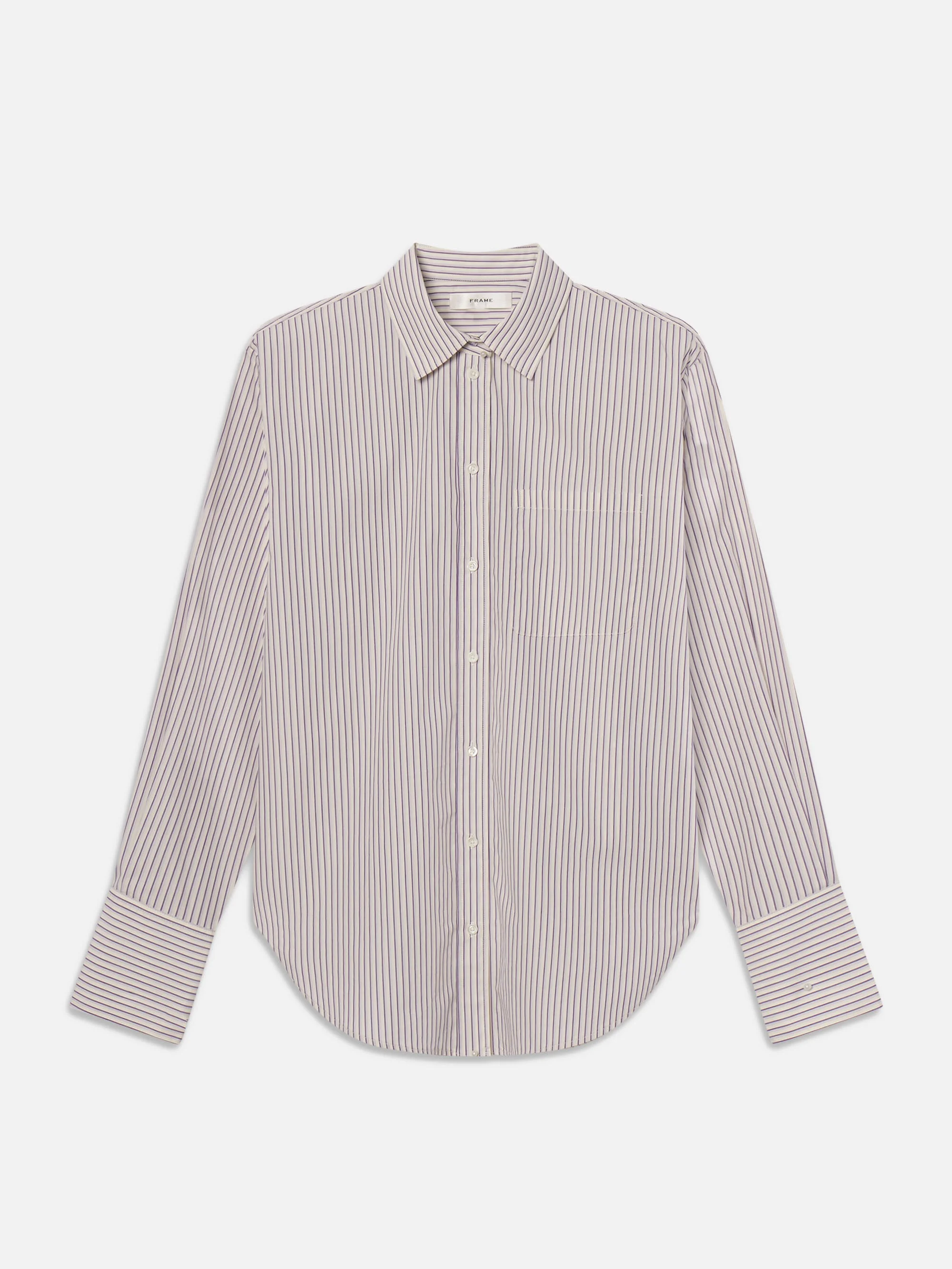 The Striped Boy Shirt in Aubergine Multi - 1