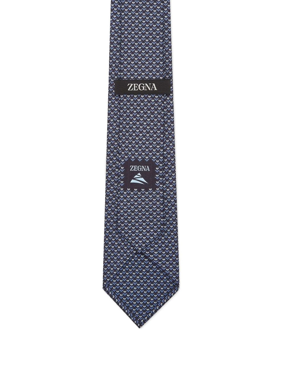 floral-print silk tie - 2