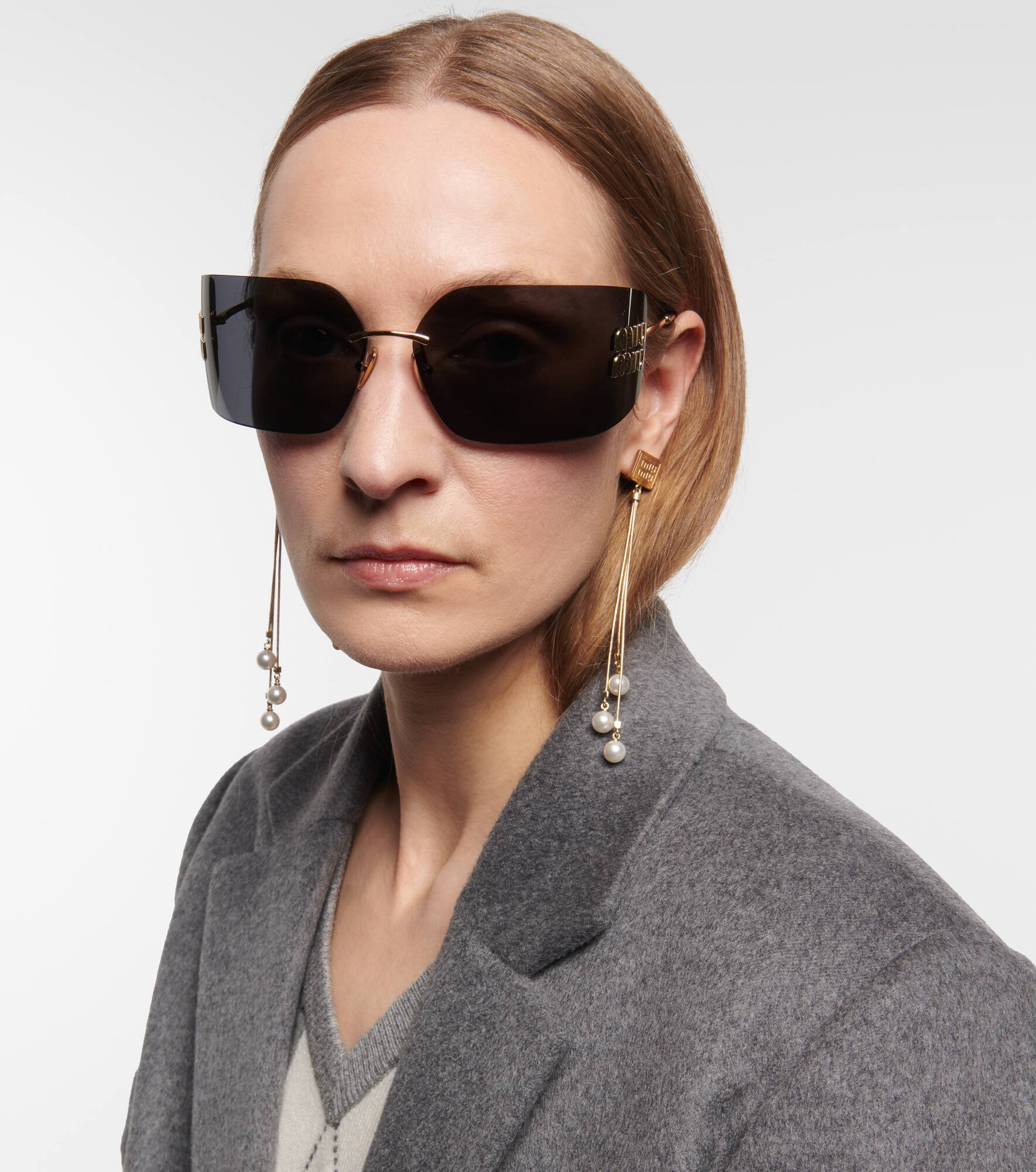 Logo rectangular sunglasses - 6
