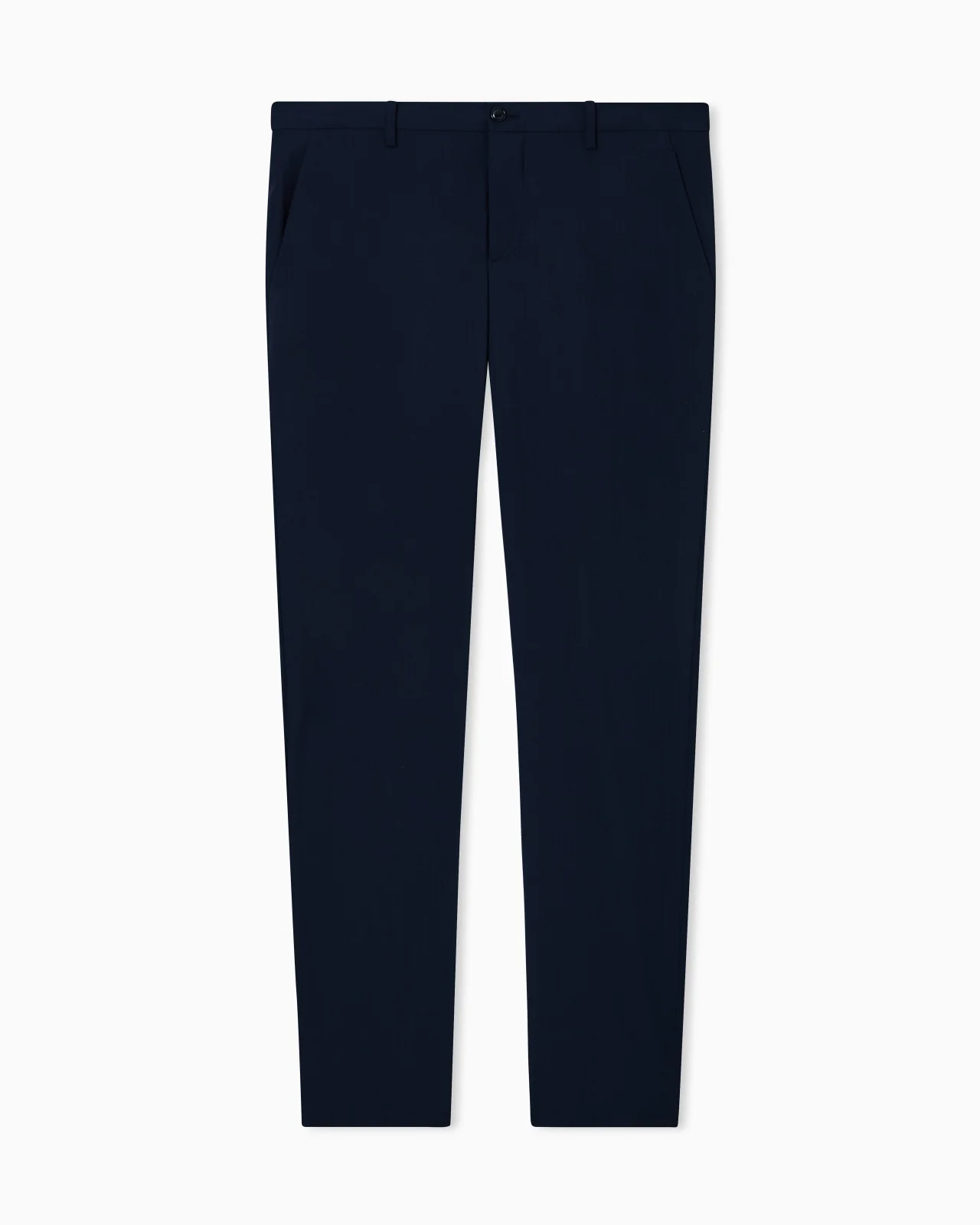 Virgin wool flat-front trousers - 1