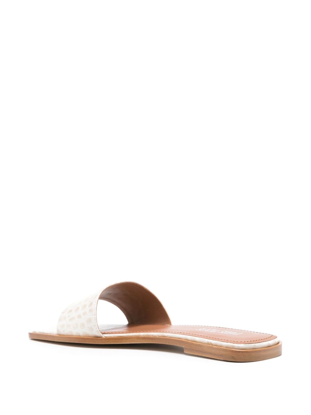 crocodile-effect leather sandals - 3