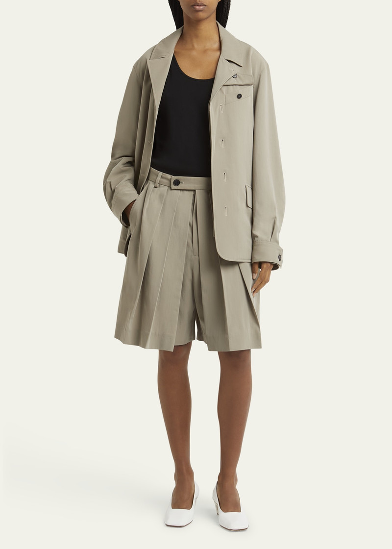 SETCHU Hakama Pleated Wool Shorts outlook