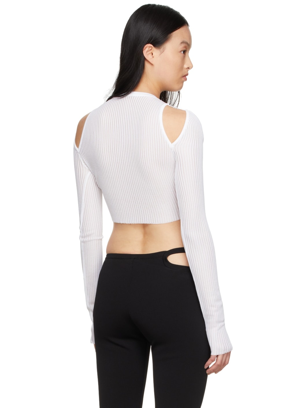 White Viscose Sweater - 3