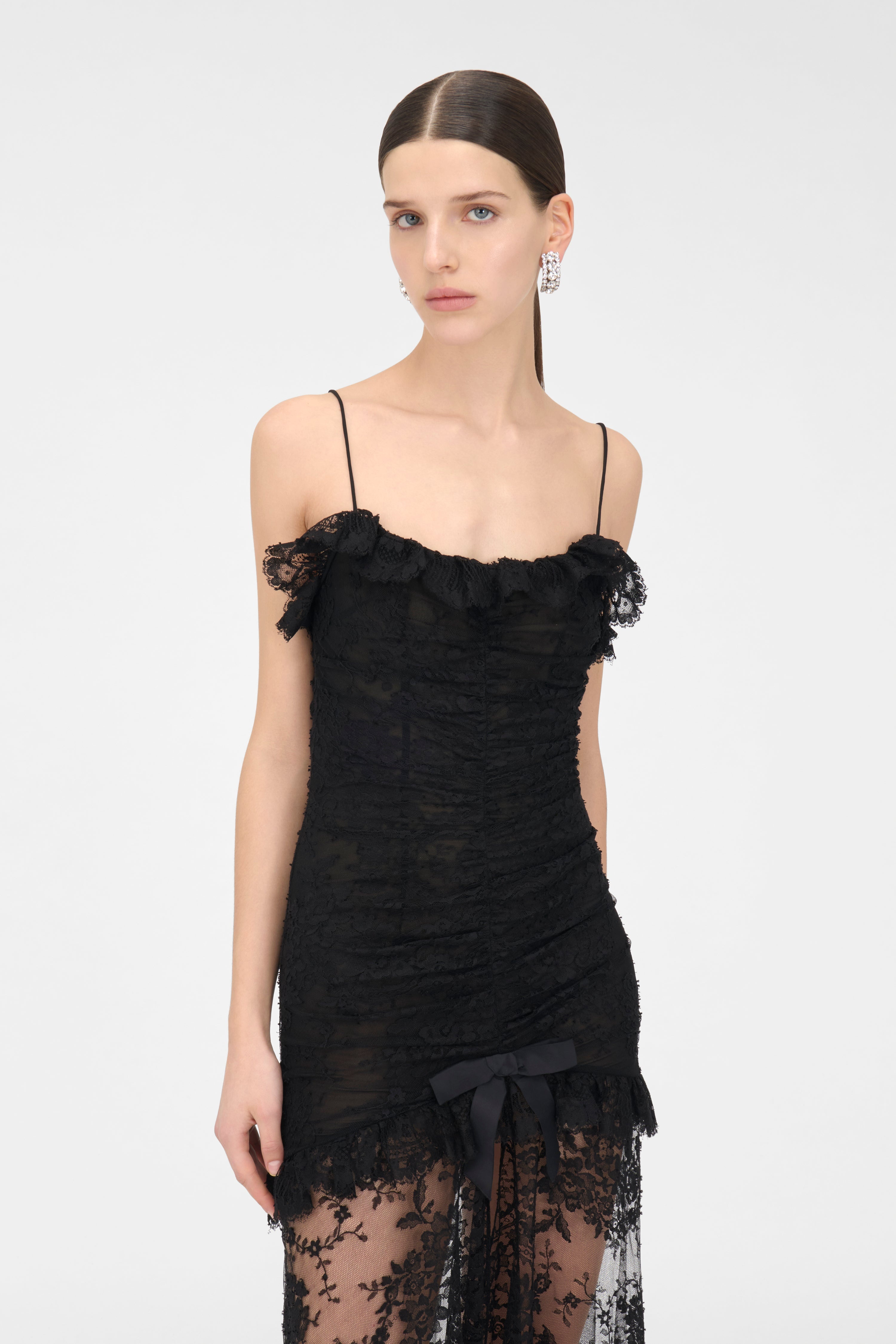 LACE DRESS WITH SPLIT - 5