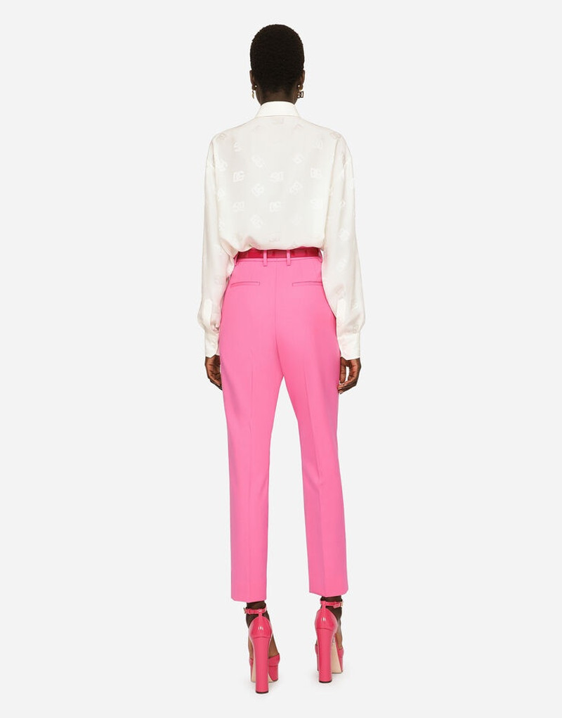 Silk shirt with jacquard DG logo 5