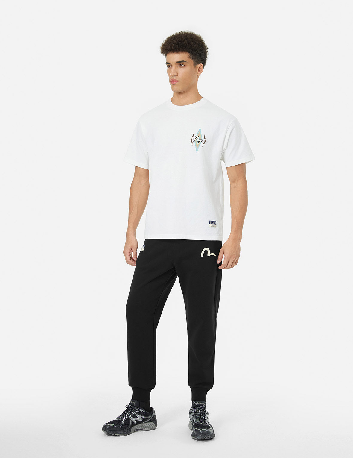 SEAGULL AND HANDBRUSHED DAICOCK PRINT REGULAR FIT SWEATPANTS - 10