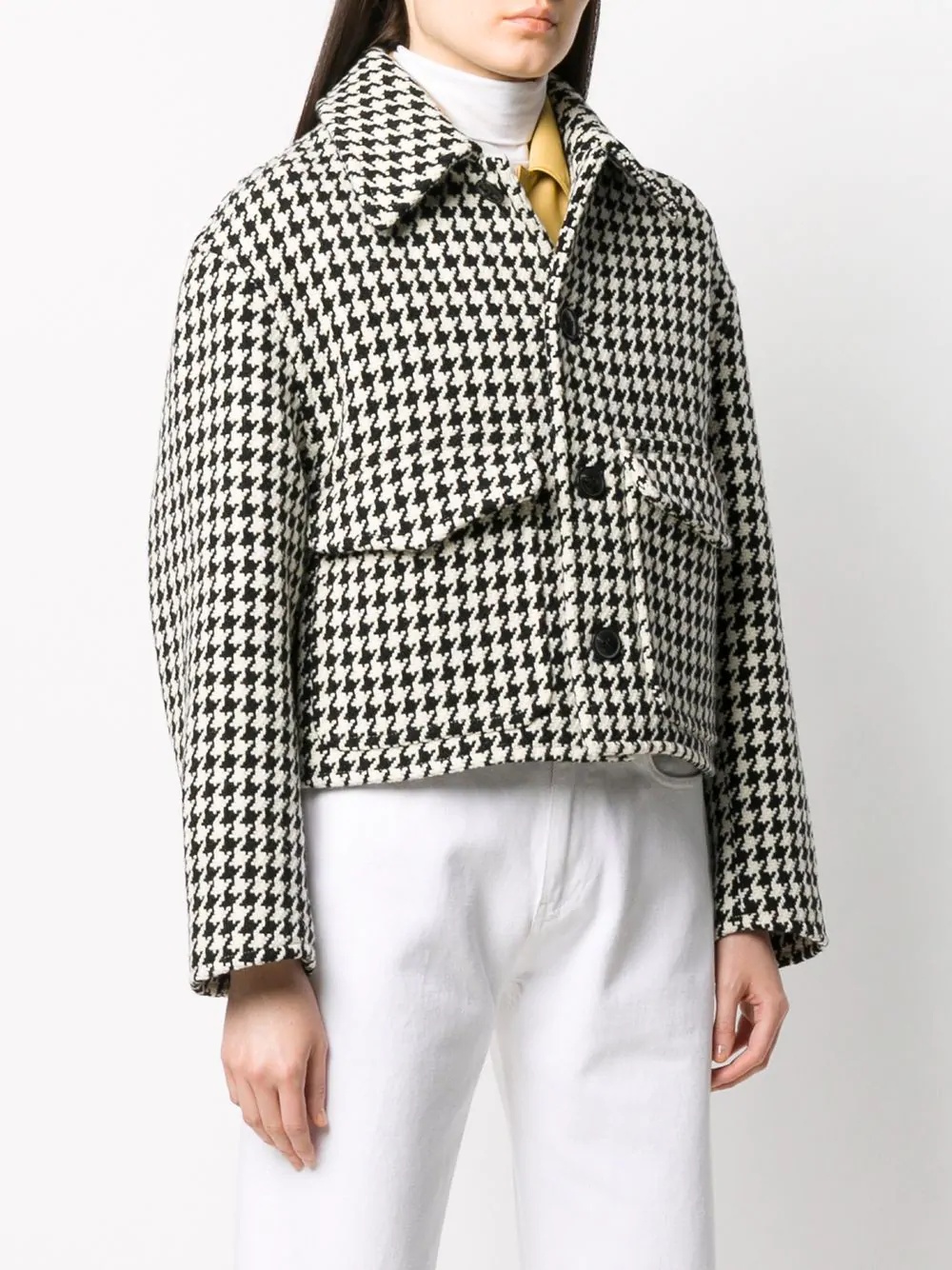 houndstooth boxy fit jacket  - 3