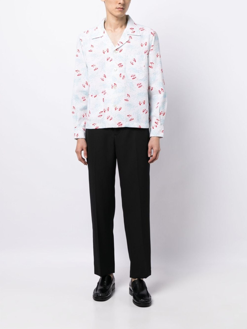 BODE graphic-print cotton shirt outlook