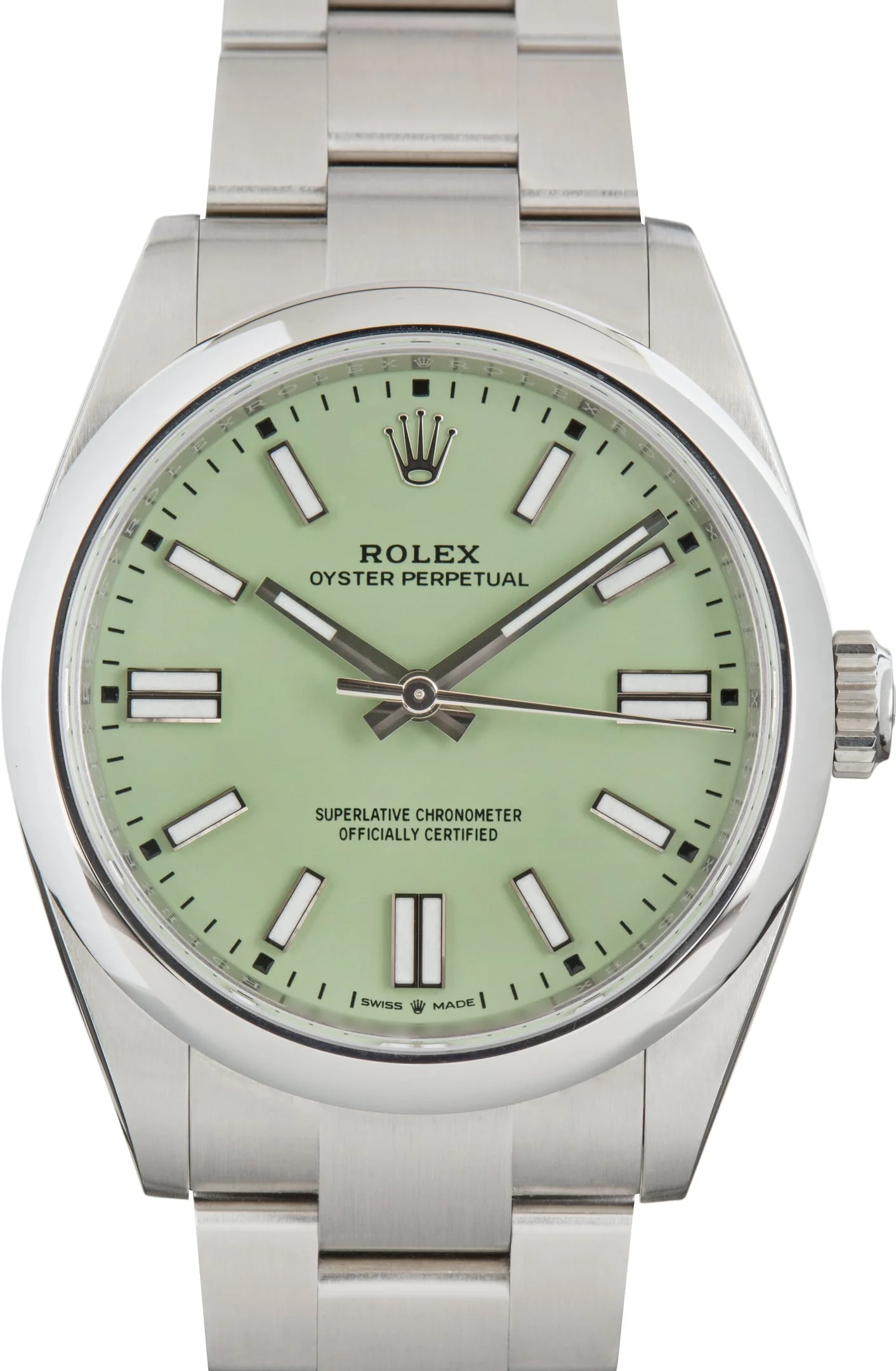 Pre-Owned Rolex Oyster Perpetual 41 Ref 134300 Pistachio Index Dial - 1