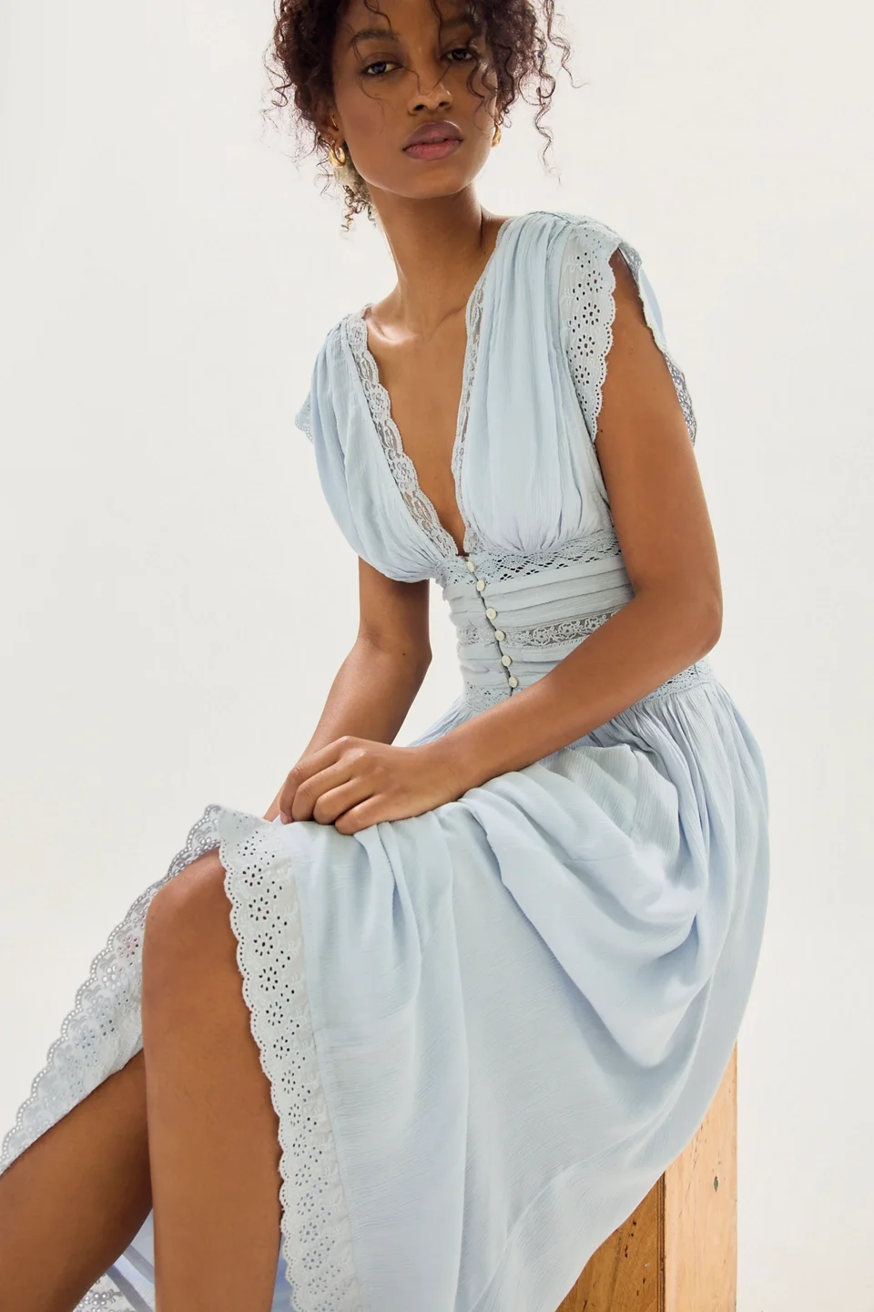 Swimming Across The Sky Midi Dress - 1