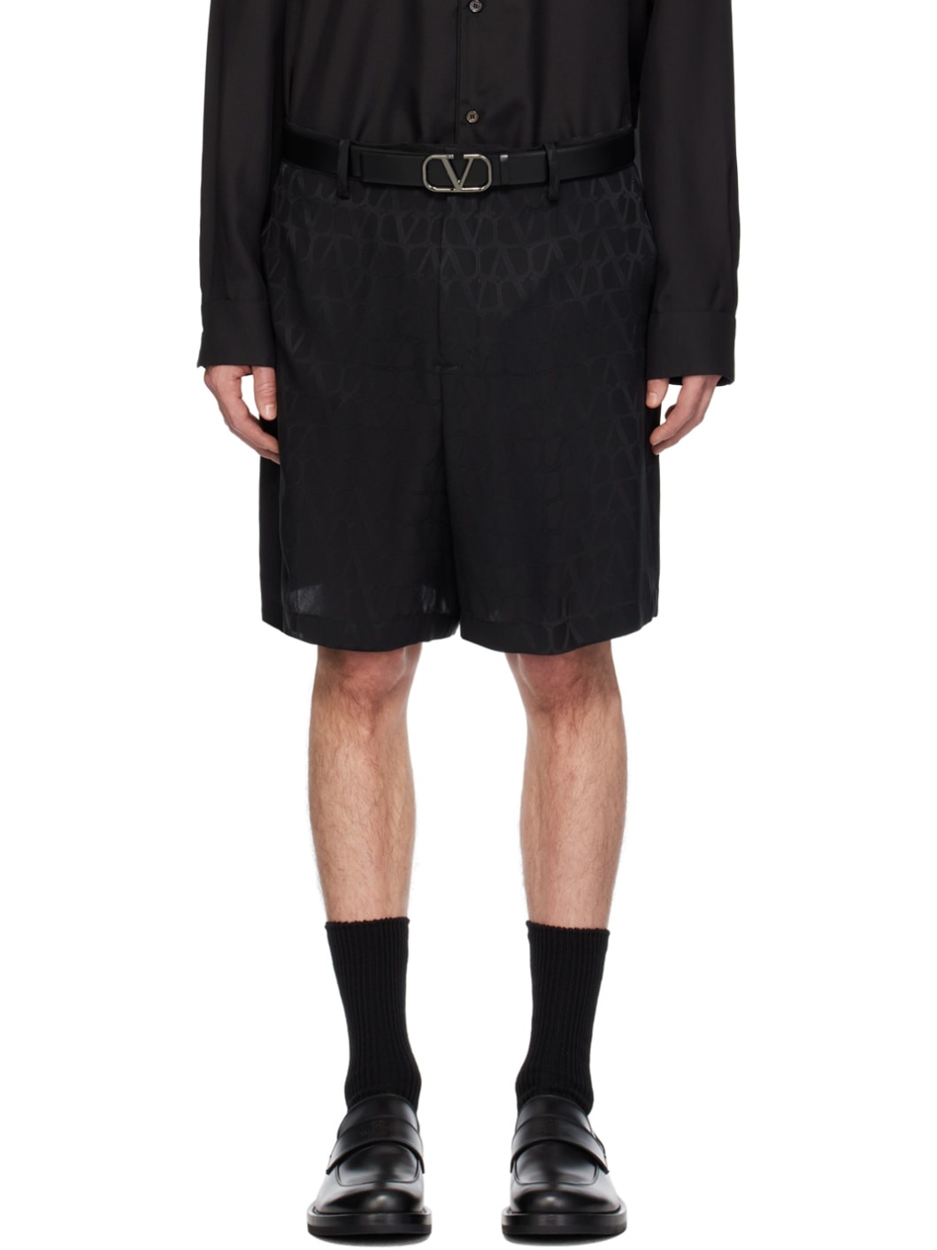 Black Toile Iconographe Shorts - 1