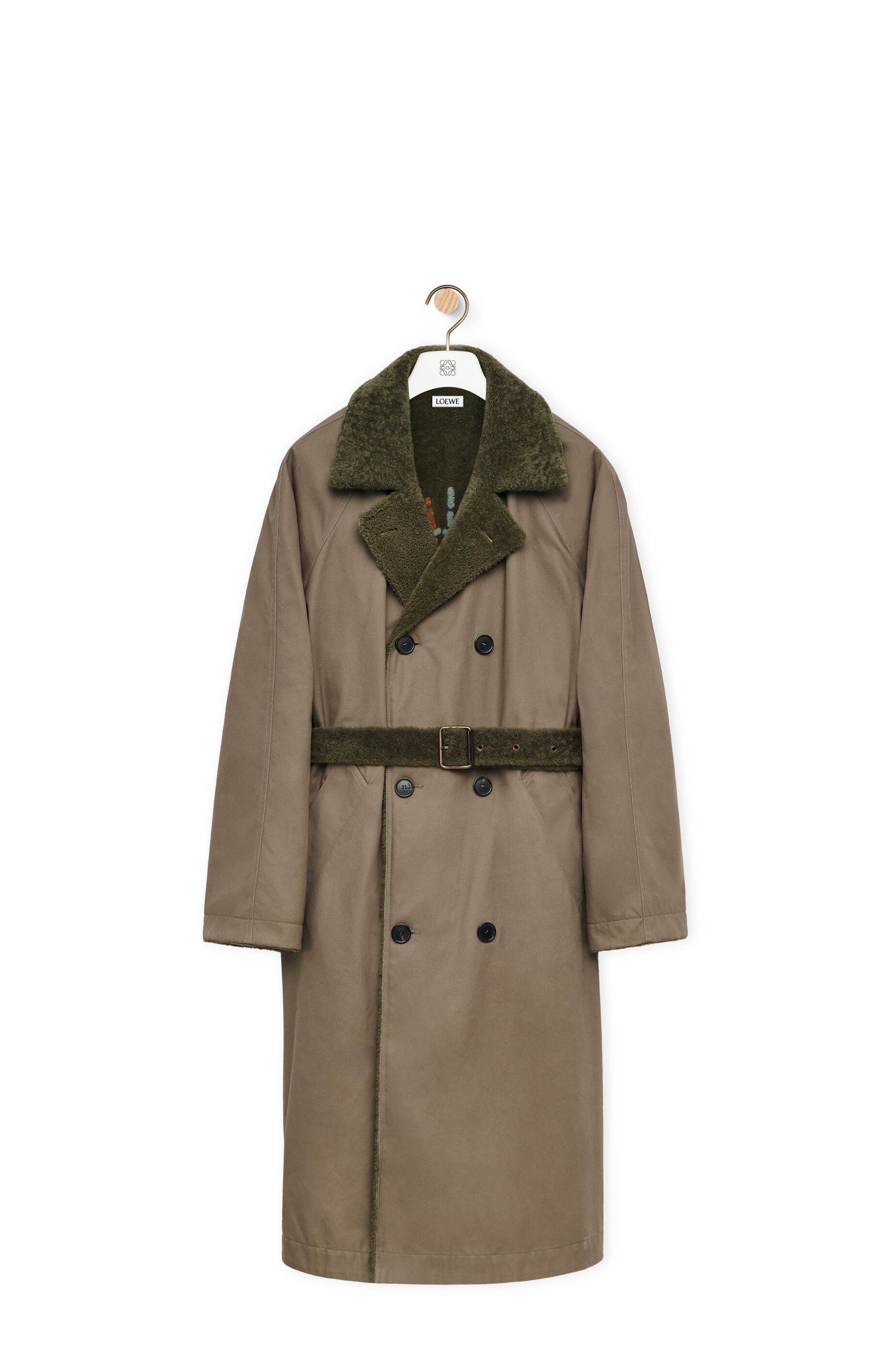 Coat in cotton and shearling - 1