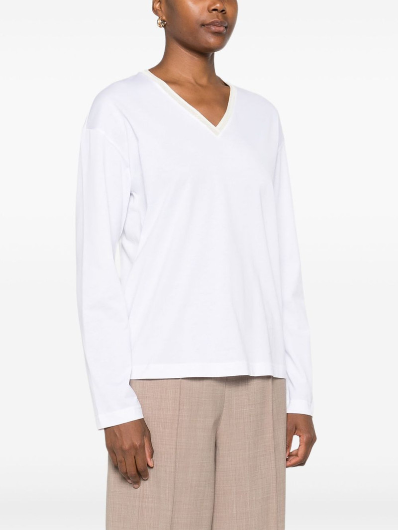 embellished V-neck T-shirt 3