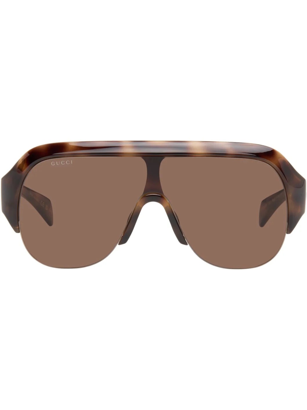 Brown Shield Sunglasses - 1