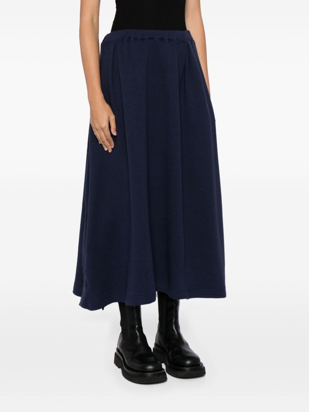high-waist pleated midi skirt - 3