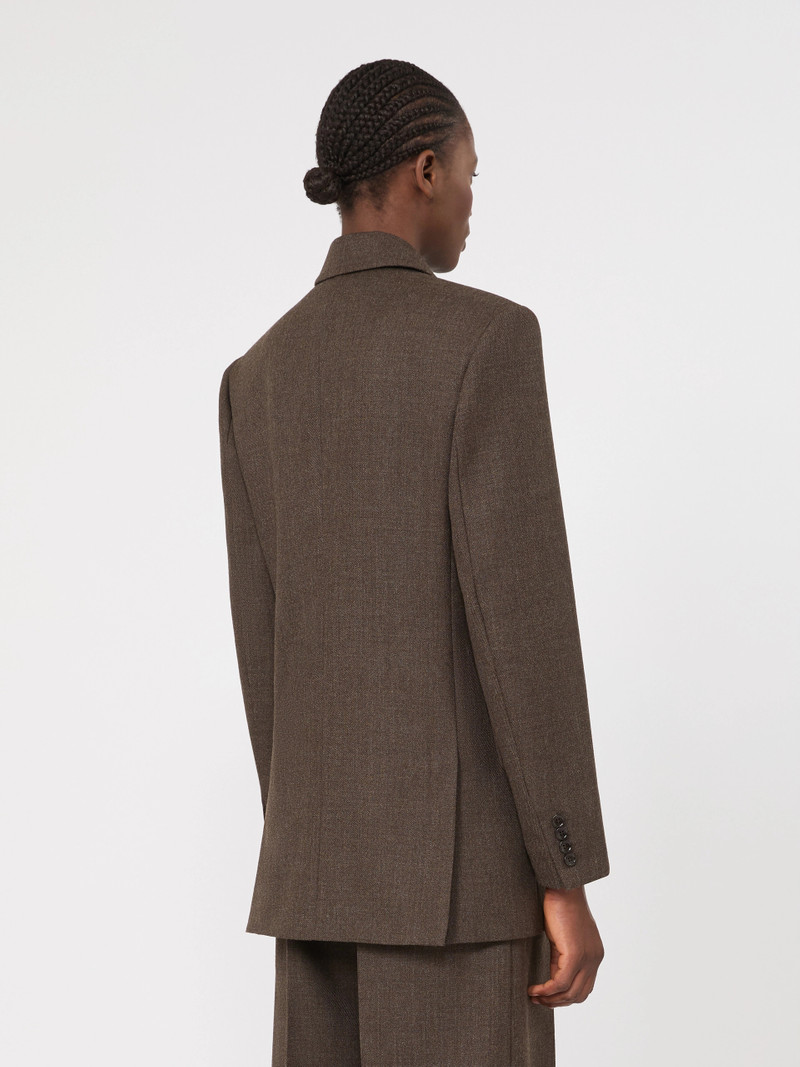 PULVINO Wool batavia Olimpia jacket - MUD 4