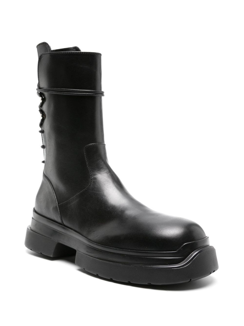 Ann Demeulemeester lace-up leather boots outlook