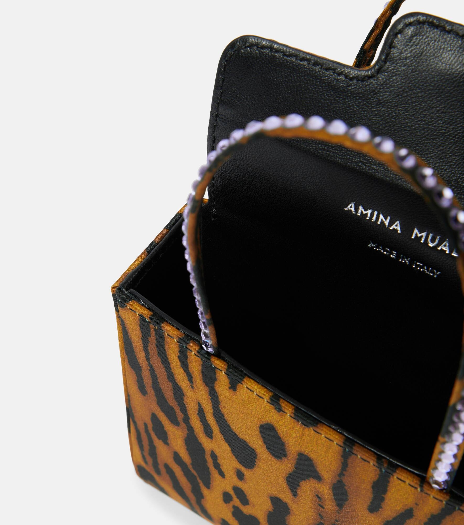 Superamini leopard-print satin tote bag - 3