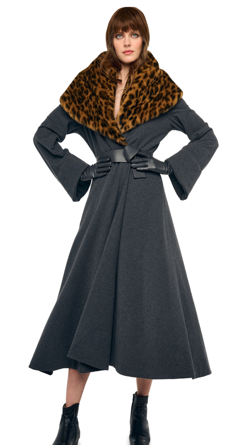 SHAWL COLLAR PEPLUM COAT 5