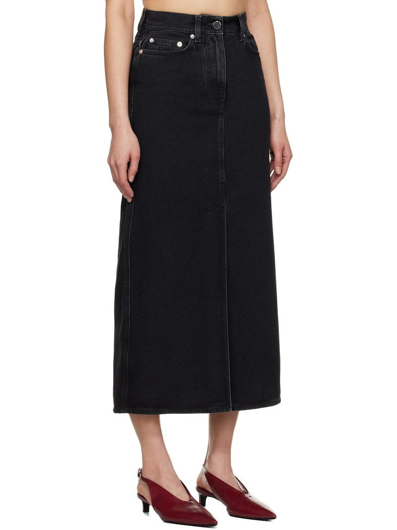 Black Rona Denim Maxi Skirt 2
