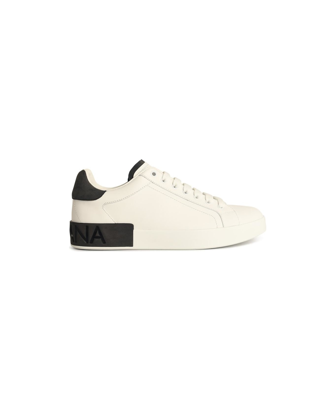 'portofino' White Calf Leather Sneakers - 1