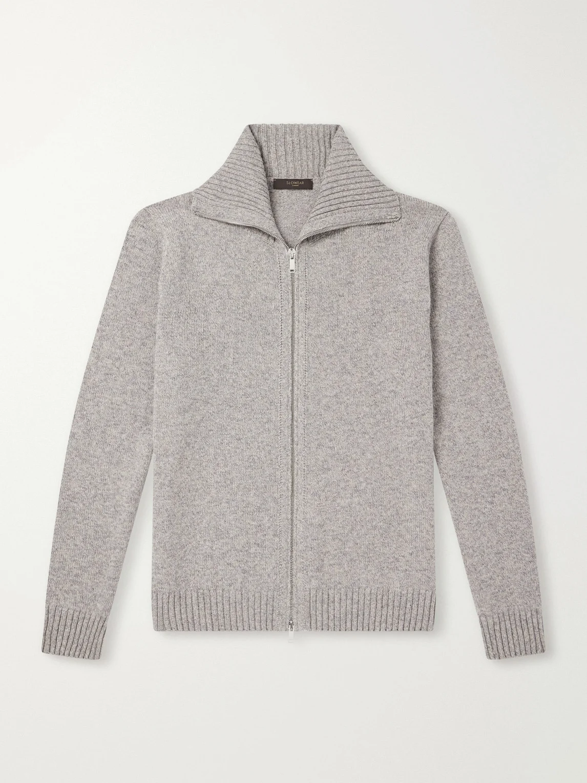 Zanone Virgin Wool Knitted Zip-Up Hoodie - 1