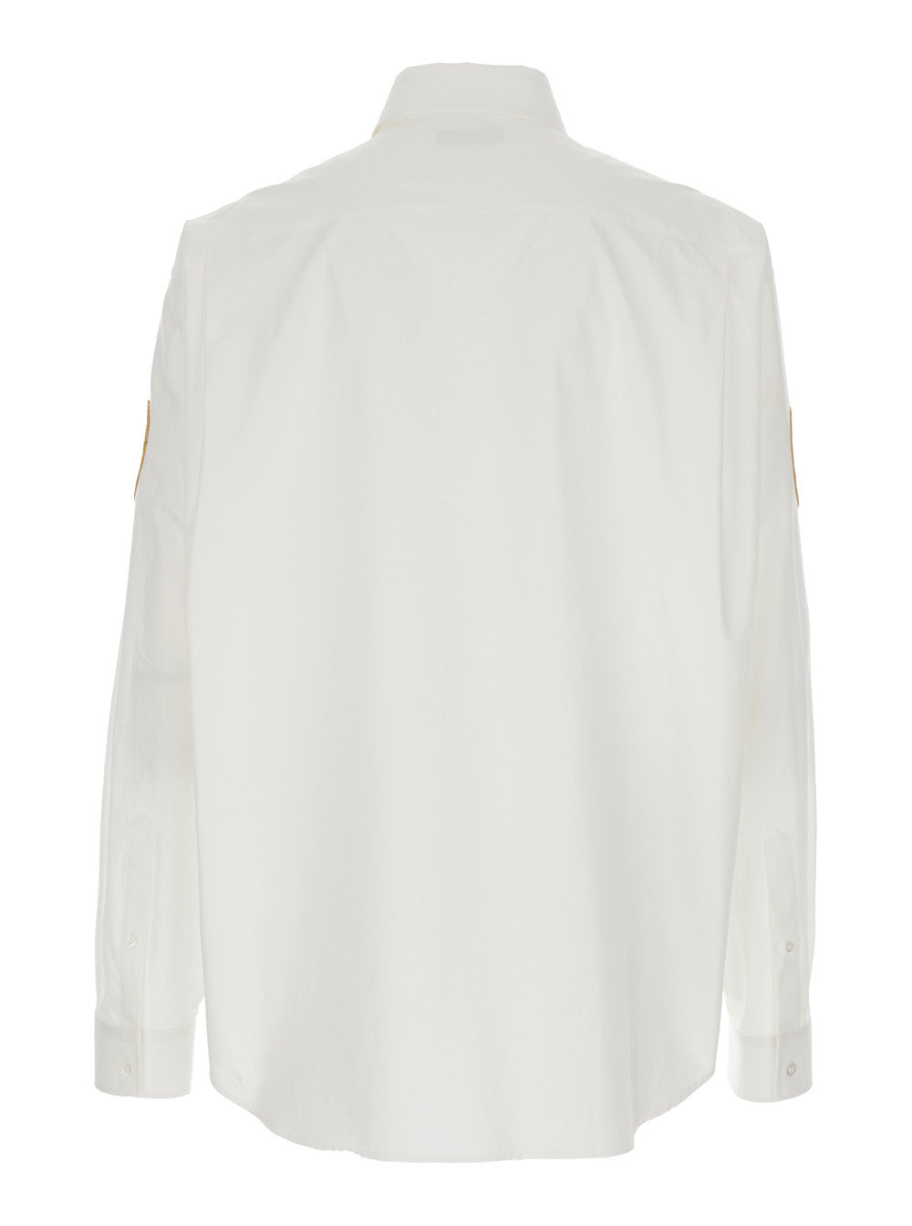 Balenciaga Men White Shirt With Logo Lettering On The Front And Logo Patch On The Sleeve In Cotton M - 2