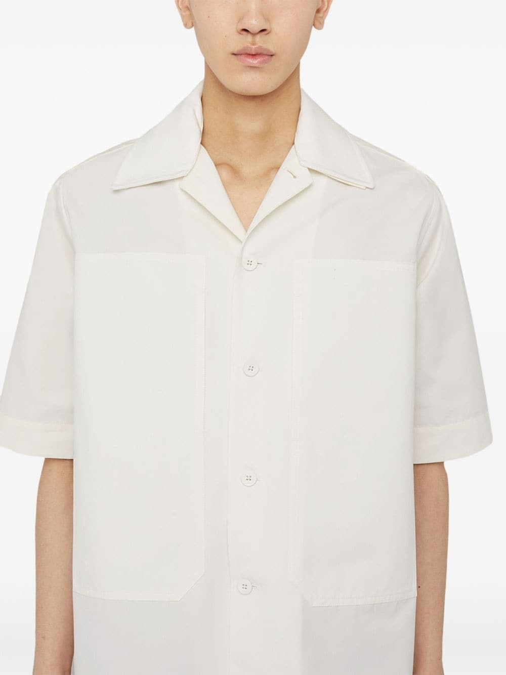 layered button-up shirt - 5