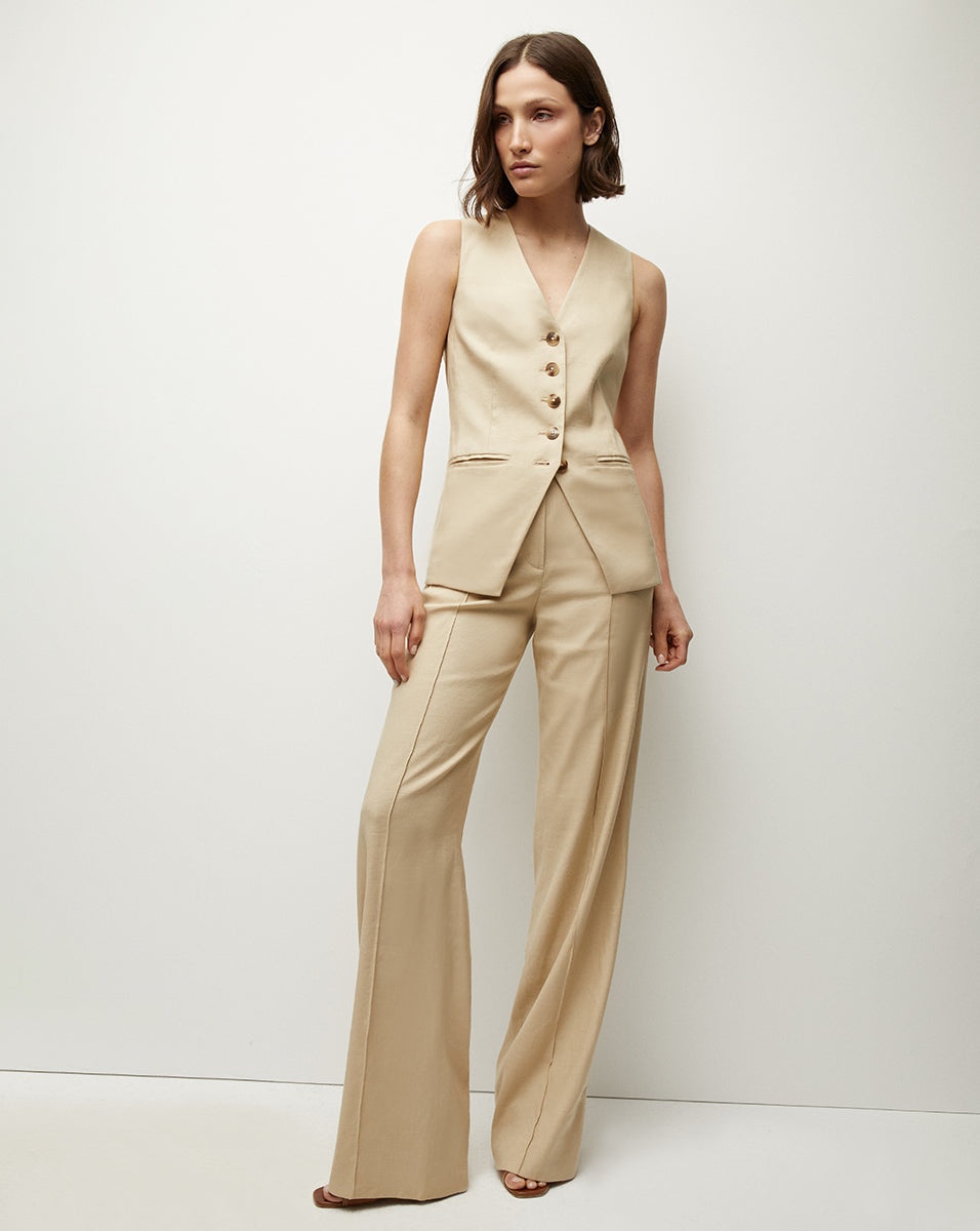 LIFF STRETCH-LINEN VEST - 3