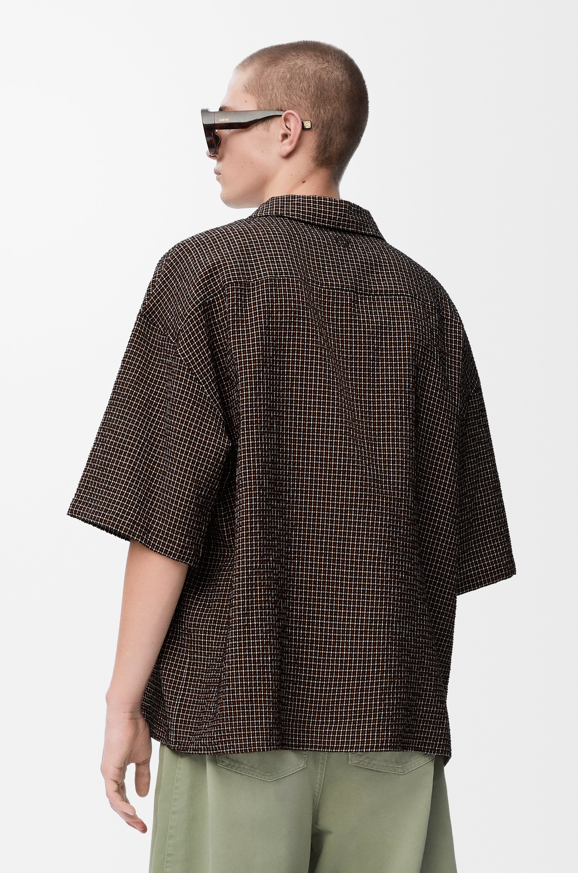 Short sleeve shirt in linen and cotton blend - 4