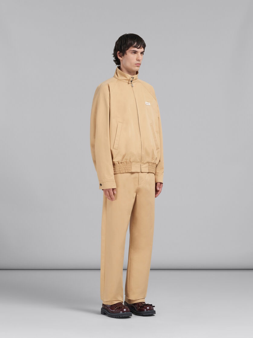BEIGE BIO GABARDINE OVERSIZED BOMBER - 6