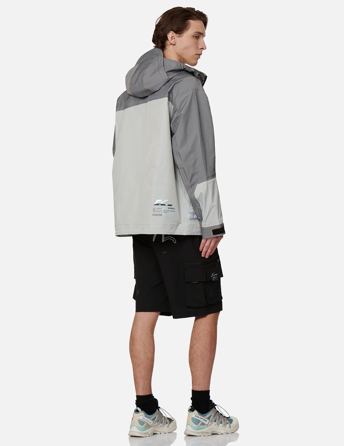 Logo Tape Padded Windbreaker Jacket - 4