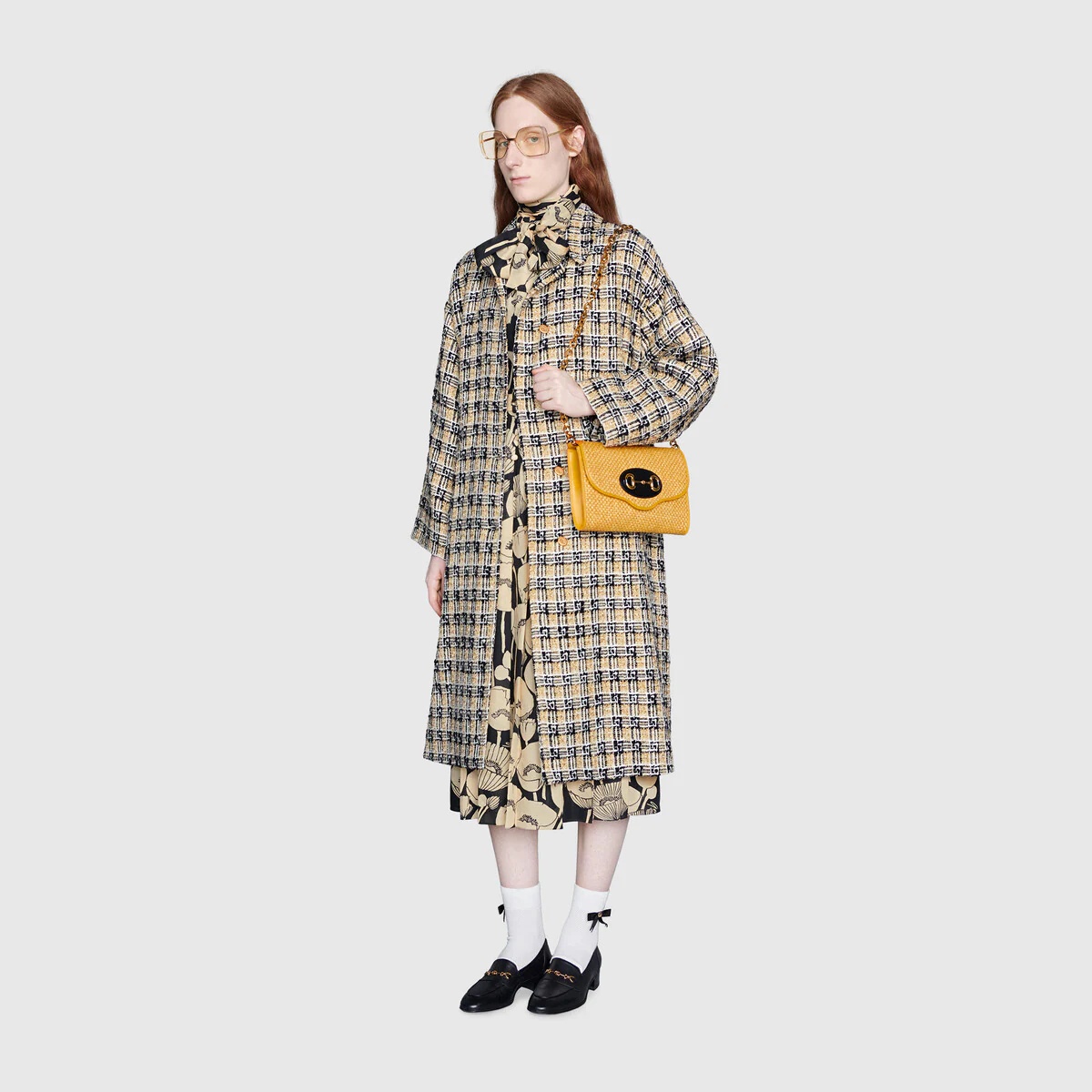 Square G check tweed coat - 2
