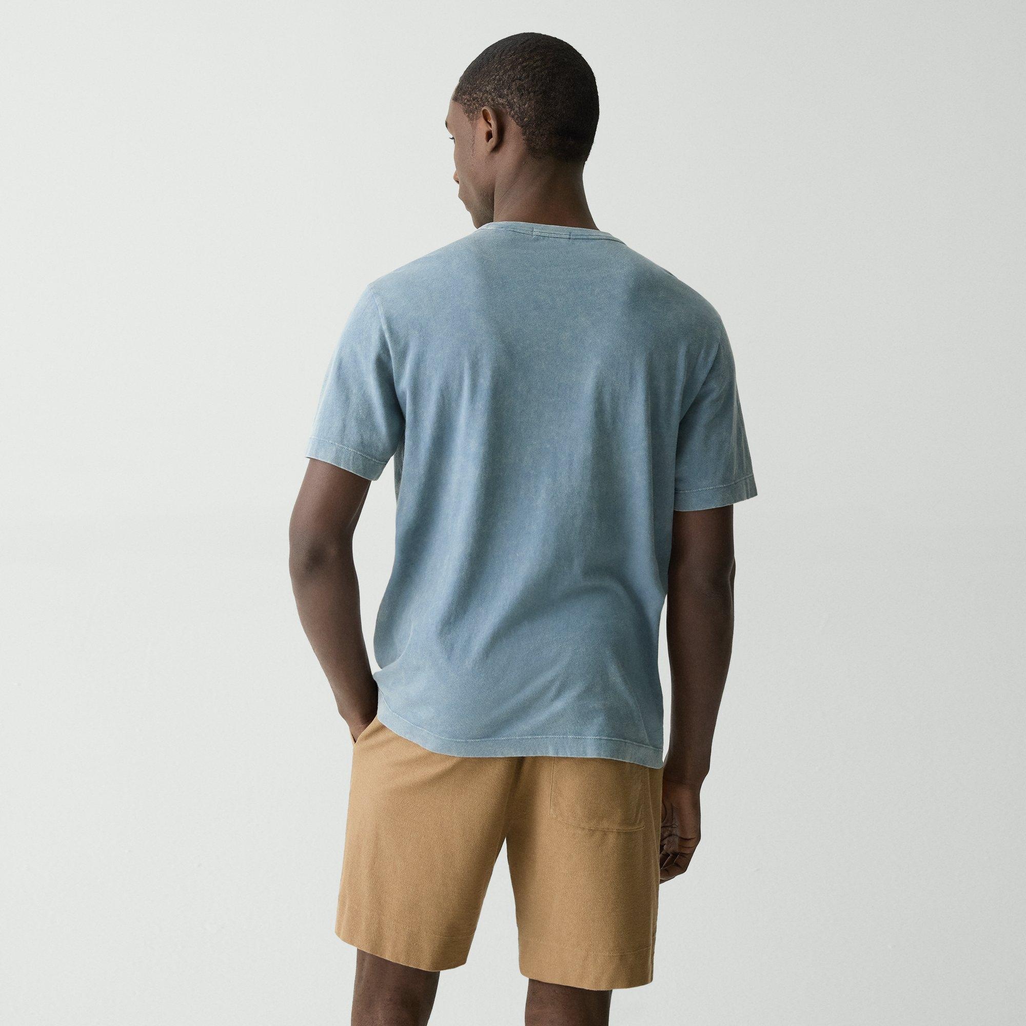 Ribbed Crewneck Tee in Fade Jersey - 4