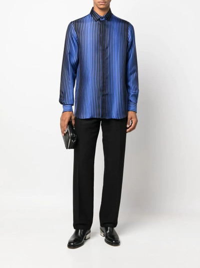 Moschino long-sleeve striped silk shirt outlook