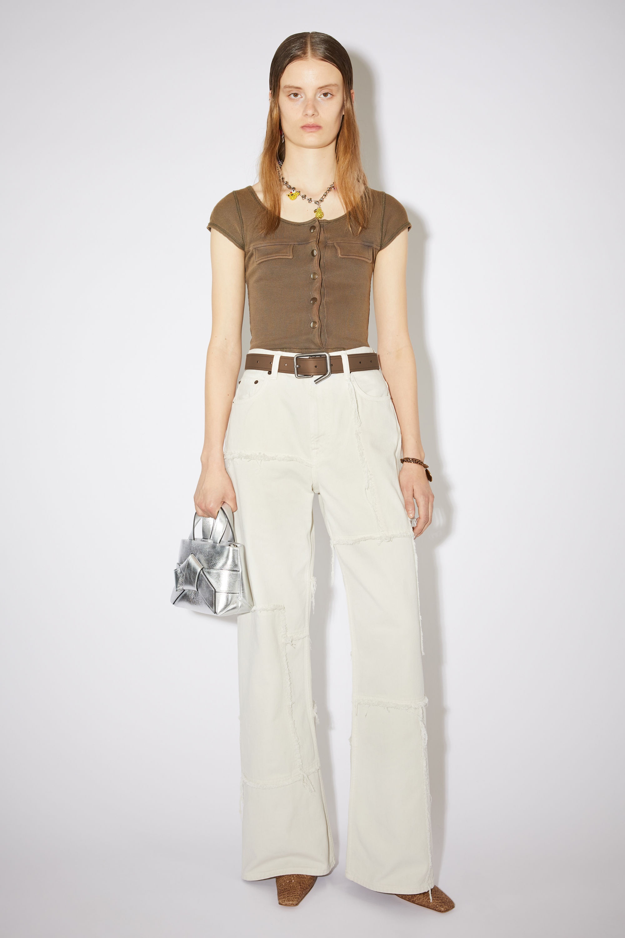 Deconstructed buckle belt - Camel brown - 2